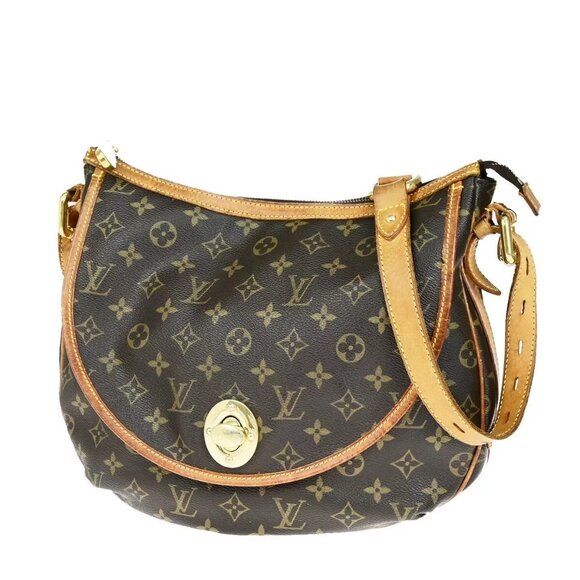 LOUIS VUITTON Tolum GM Shoulder Bag Monogram Leather Brown GHW M40075 37EC917